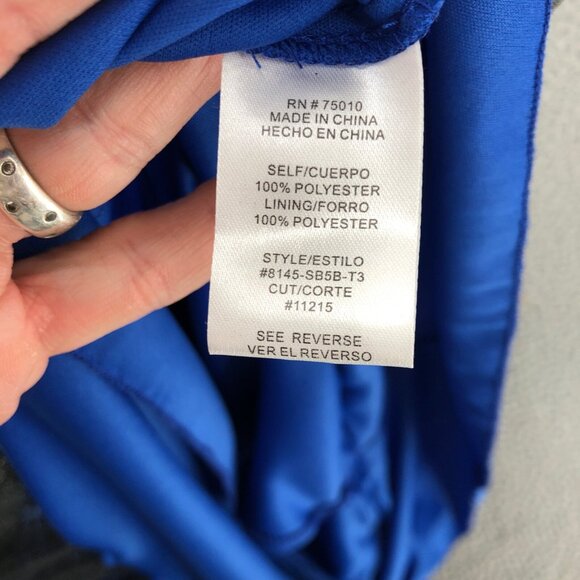 Jodi Kristopher Dress Womens 1 Jrs Blue Gold Lace Dance 2 Piece Sparkle Cocktail - Picture 12 of 16